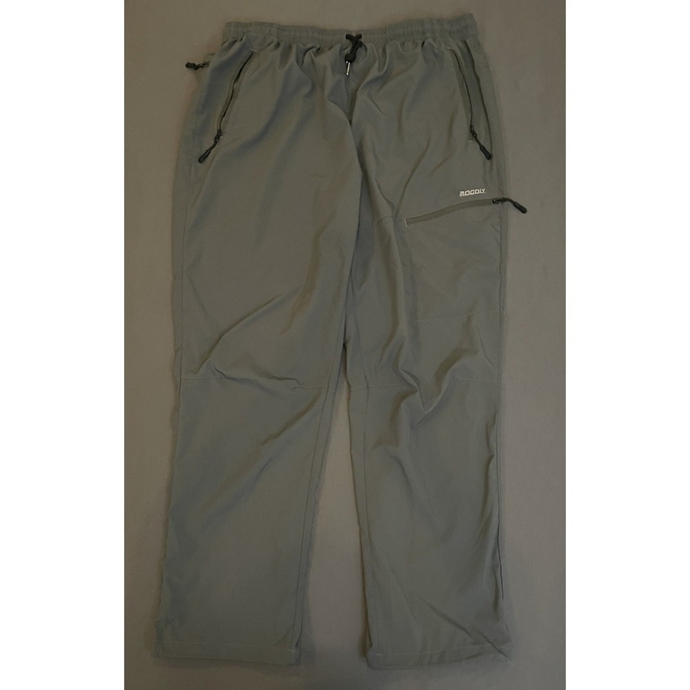 Mocoly Athletic Track Lounge Pants Mens Size XXL Gray Jogger Zipper‎ Pockets